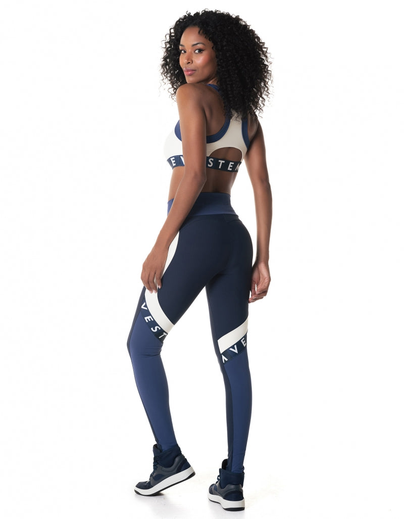 Legging Fuso Energy Gym Marinho Vestem
