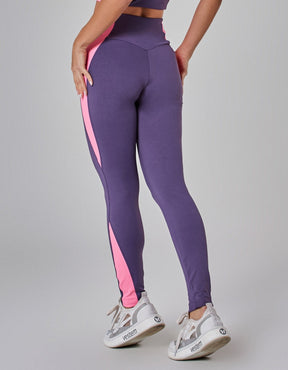 Legging Fuso com Recortes Connect Roxo Vestem