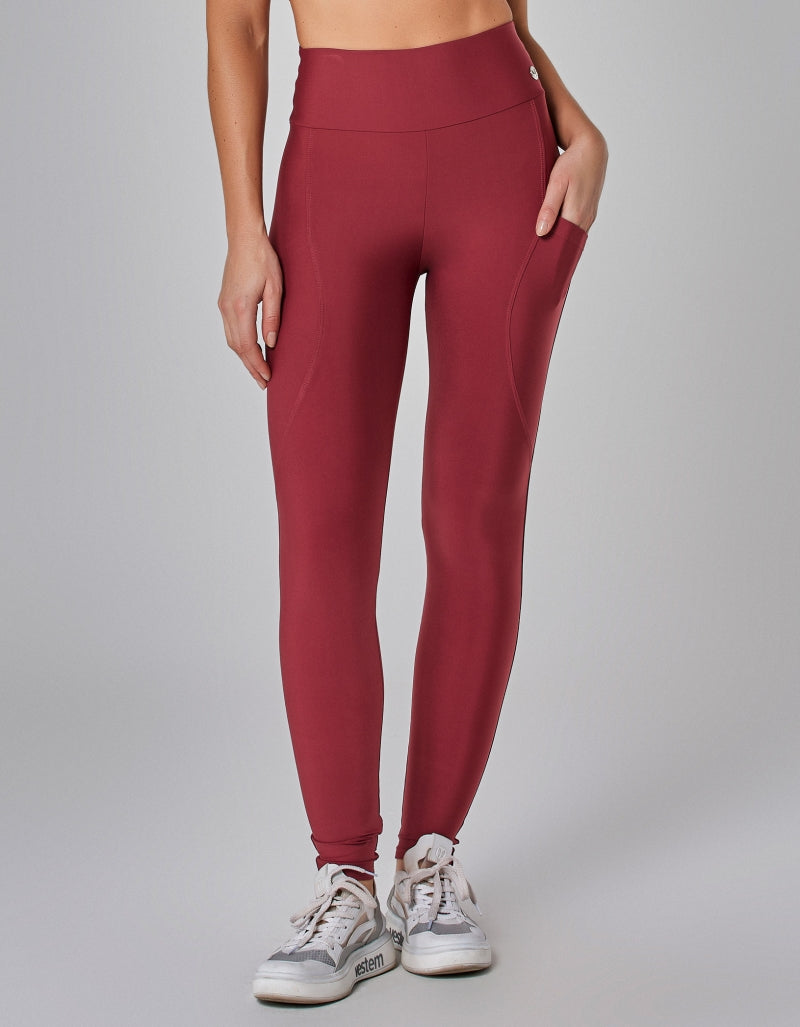 Legging Fuso com Bolso Focus Vermelho Vestem