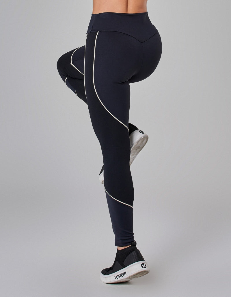 Legging Fusô com Recortes Link Preto Vestem