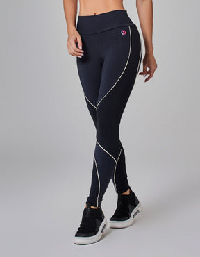Legging Fusô com Recortes Link Preto Vestem