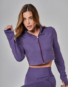 Jaqueta Cropped Focus Roxo Vestem