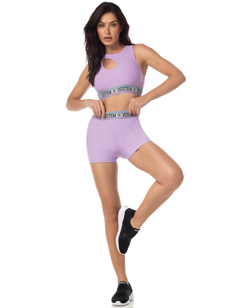 Shorts Zirconia Lilás Vestem