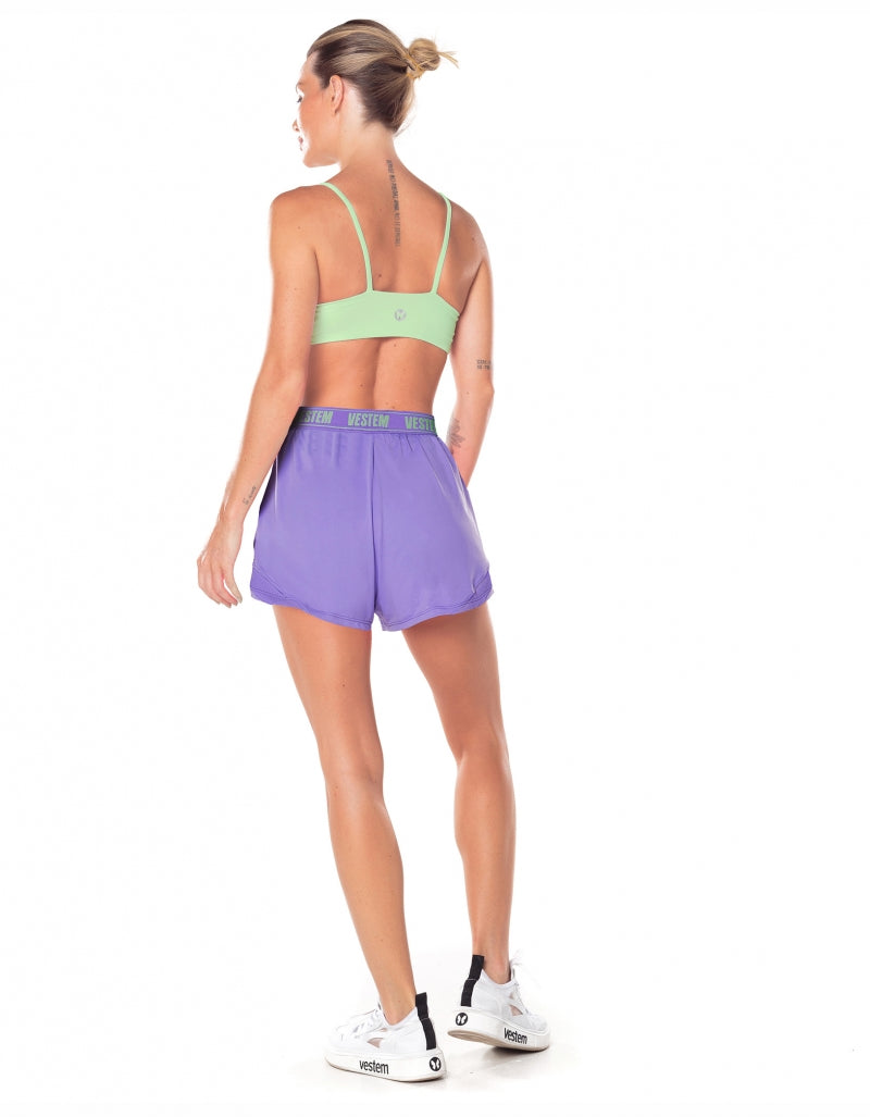 Shorts Running Hera Lavanda Neon Vestem