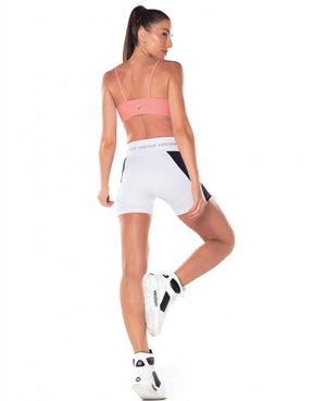 Shorts com Recortes Rush Branco Vestem