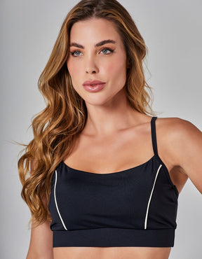 Top Média Sustentação Link Preto Vestem