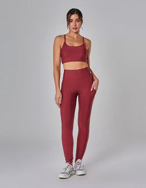 Legging Fuso com Bolso Focus Vermelho Vestem