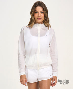 Jaqueta Eterna Corta Vento Com Capuz Branco