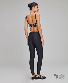 Legging Elástico Cos Ag Listras Preto Alto Giro