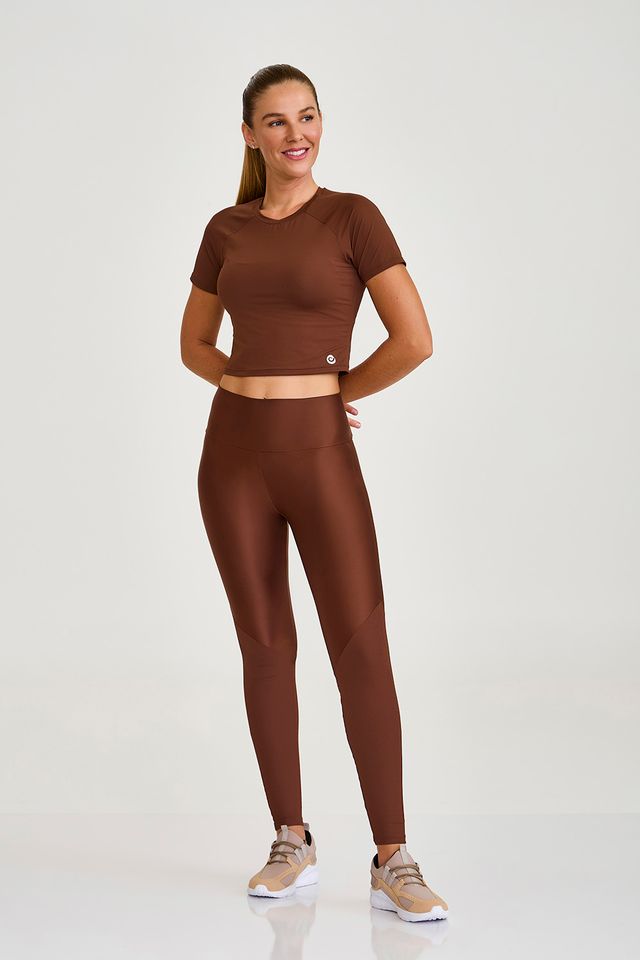 Cropped Nt Raglan Marrom Capuccino Caju Brasil