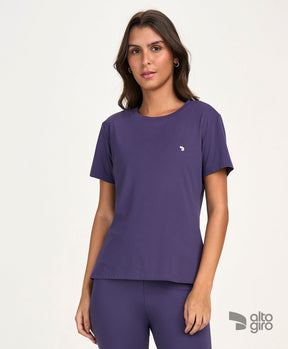 T-shirt Eterna Gola Redonda Roxo Velvet Alto Giro